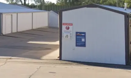 side of storage facility 